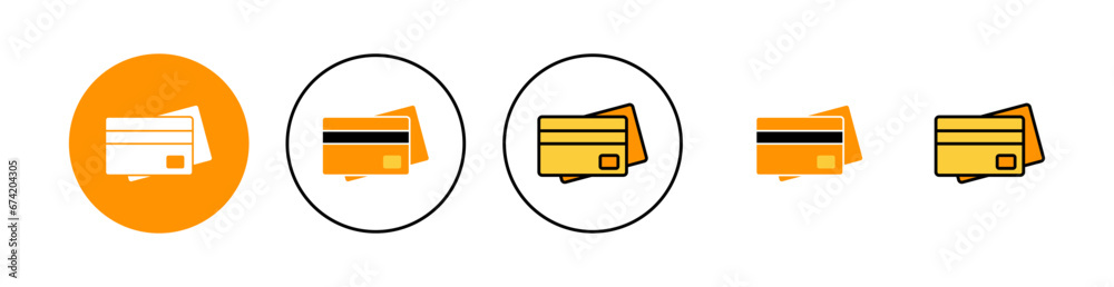 Credit card icon set for web and mobile app. Credit card payment sign and symbol Credit card icon set for web and mobile app. Credit card payment sign and symbol