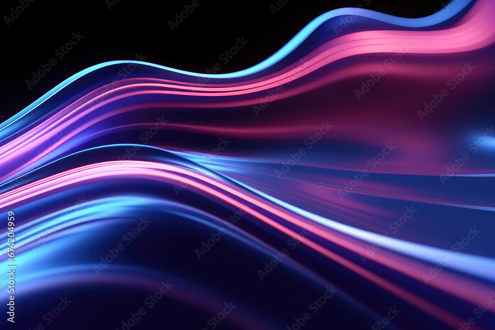 Abstract technology futuristic neon circle glowing blue and pink light. Dynamic translucent soft gradient. Generative AI. Abstract technology futuristic neon circle glowing blue and pink light. Dynamic translucent soft gradient. Generative AI.
