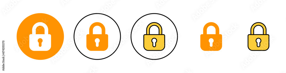 Lock icon set for web and mobile app. Padlock sign and symbol. Encryption icon. Security symbol Lock icon set for web and mobile app. Padlock sign and symbol. Encryption icon. Security symbol