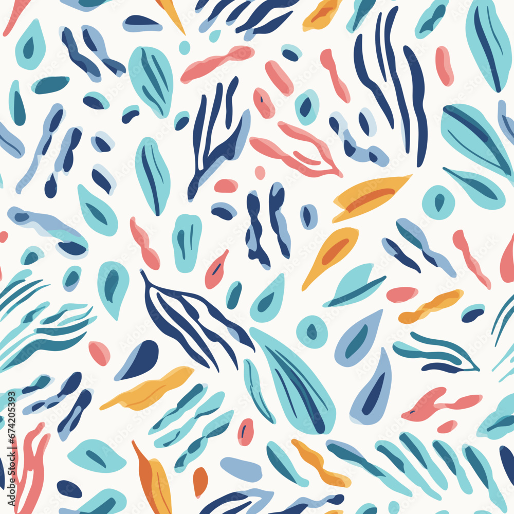 seamless pattern with coral