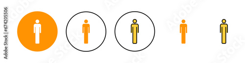 Man icon set  for web and mobile app. male sign and symbol. human symbol