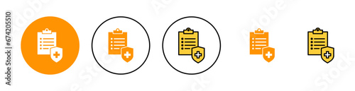 Medical insurance icon set tor for web and mobile app. health insurance sign and symbol