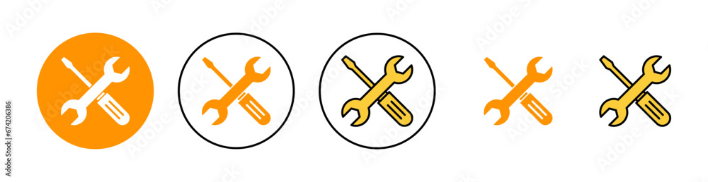 Repair tools icon set for web and mobile app. tool sign and symbol. setting icon. Wrench and screwdriver. Service Repair tools icon set for web and mobile app. tool sign and symbol. setting icon. Wrench and screwdriver. Service