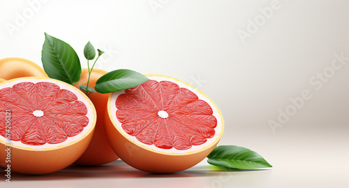 Portrait of grapefruit. Ideal for your designs, banners or advertising graphics.