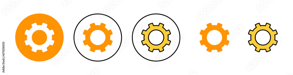 setting Icon set for web and mobile app. Cog settings sign and symbol. Gear Sign setting Icon set for web and mobile app. Cog settings sign and symbol. Gear Sign