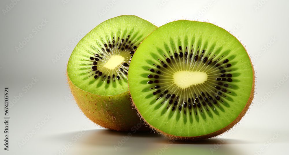 Fototapeta premium Portrait of kiwi. Ideal for your designs, banners or advertising graphics.