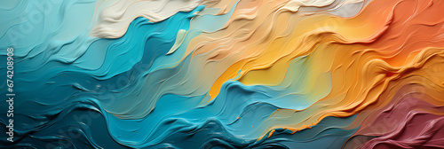 Abstract background of acrylic paint in multicolor