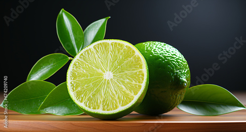 Portrait of lime. Ideal for your designs, banners or advertising graphics. 
