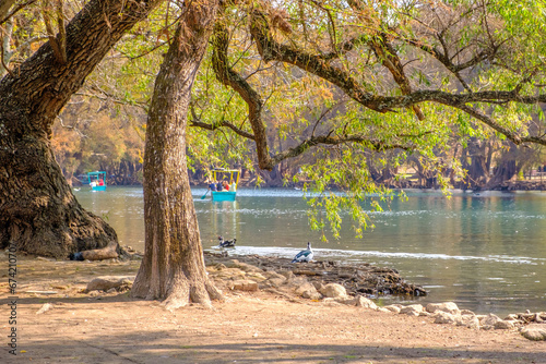 The park of Camecuaro in Tangancicuaro, Mexico