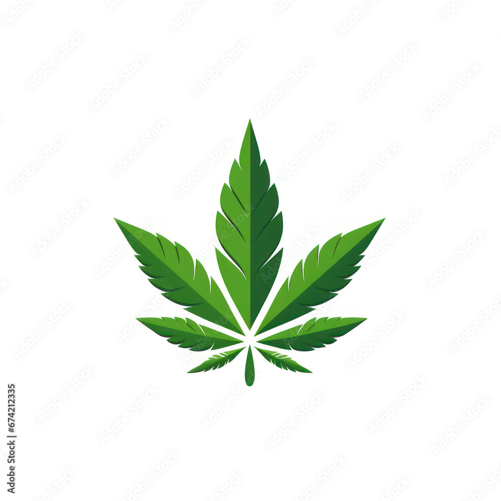 Marijuana Cannabis Leaf Artwork, Generative AI