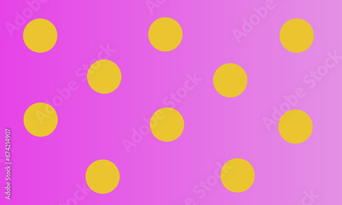 Yellow circle bright pink background for illustration