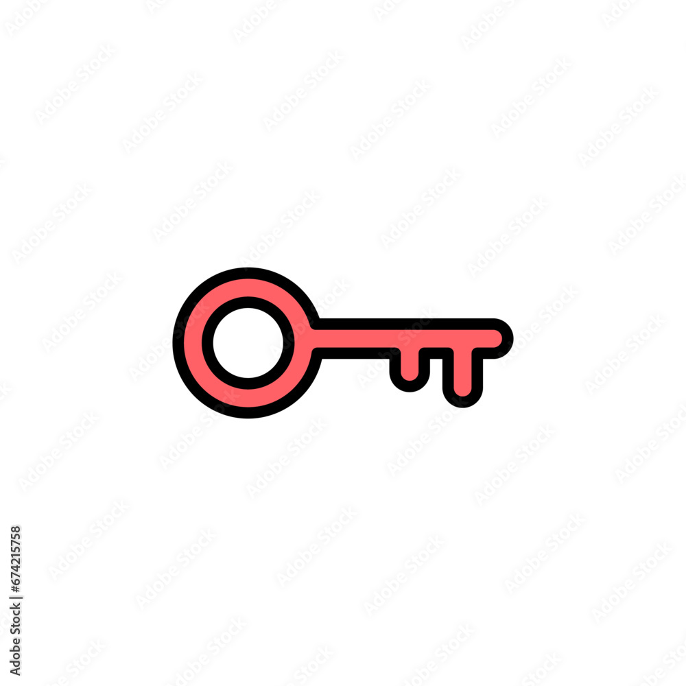 Key icon set illustration. Key sign and symbol.