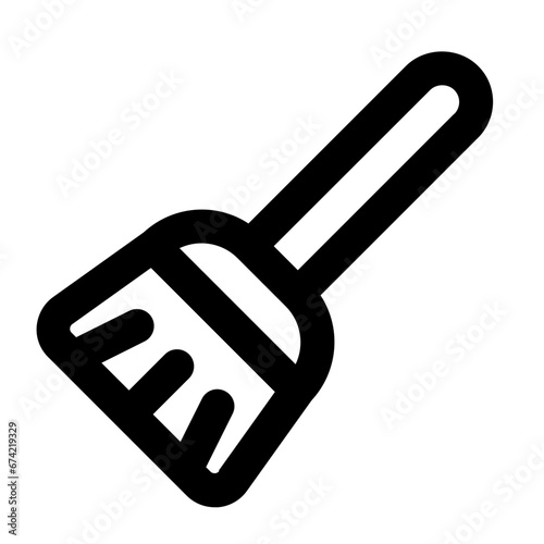 broom line icon