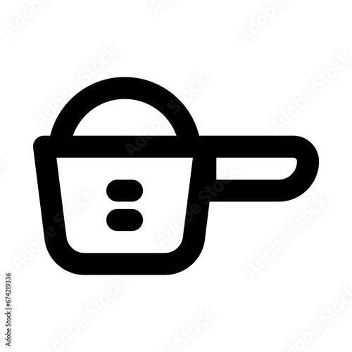 soap spoon line icon