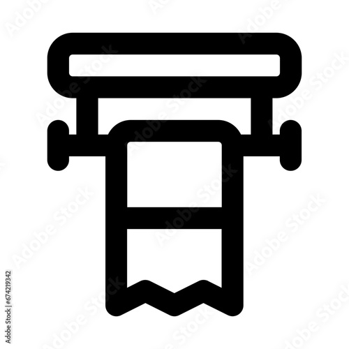 toilet tissue line icon