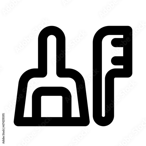 cleaning tools line icon