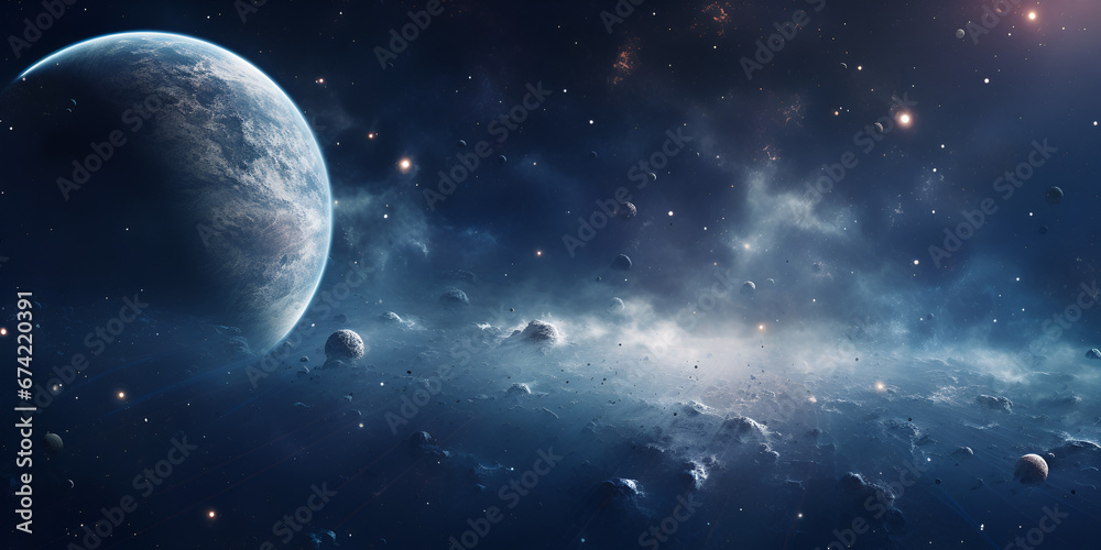 sky with moon,Blue and Purple Supernova Stock,Space power-universe space,Dark Space ,Abstract scientific background , Abstract Scientific Background in Space Generative Ai