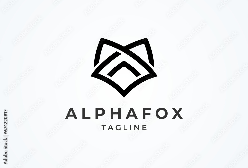 Initial A Fox logo. Letter A with fox head combination. vector illustration Initial A Fox logo. Letter A with fox head combination. vector illustration