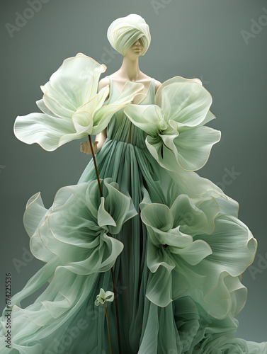 woman with a bouquet of flowers