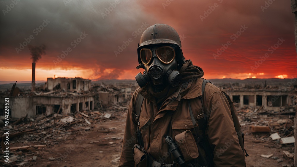 background of collapsed buildings AI Generation background of collapsed buildings AI Generation