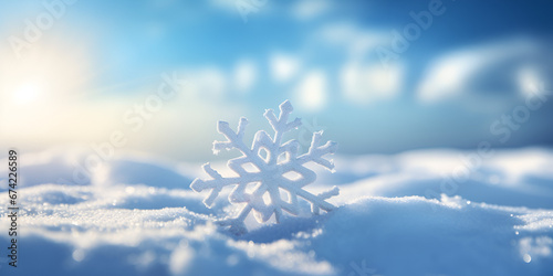 blue christmas background, A Guide to Snowflakes,Christmas Photo Real Snowflakes,Ice Glacier Crystal Snow Background, Frosty Tree Branches and Falling Snowflakes, Generative Ai © Saim