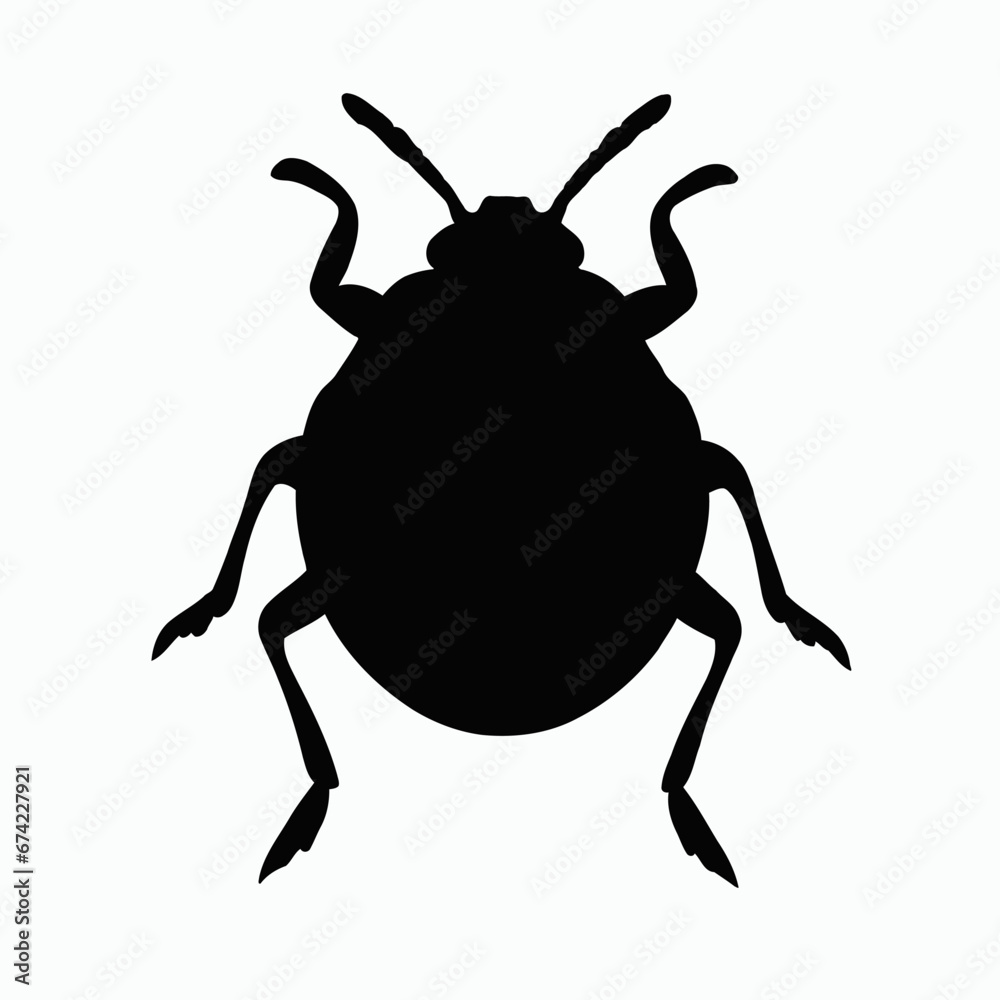 Vector Silhouette of Ladybug, Cheerful Ladybug Illustration for Insect and Garden Designs Vector Silhouette of Ladybug, Cheerful Ladybug Illustration for Insect and Garden Designs