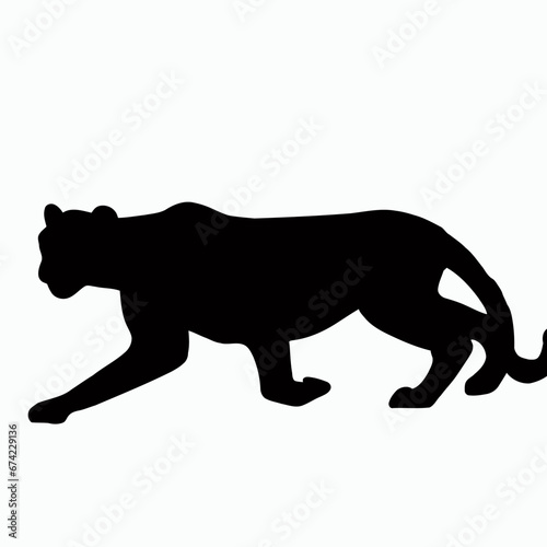 Vector Silhouette of Cheetah  Fast Cheetah Graphic for Wildlife and Nature Themes