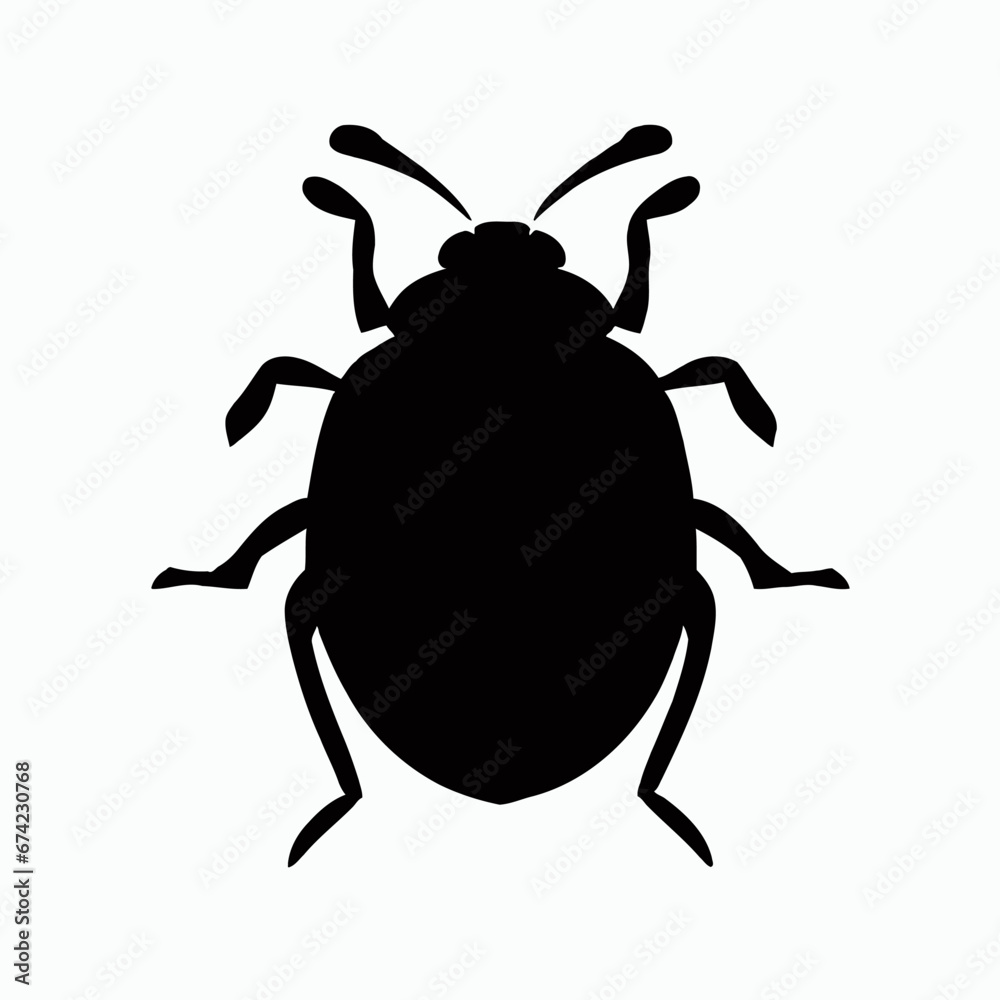 Vector Silhouette of Ladybug, Cheerful Ladybug Illustration for Insect and Garden Designs Vector Silhouette of Ladybug, Cheerful Ladybug Illustration for Insect and Garden Designs