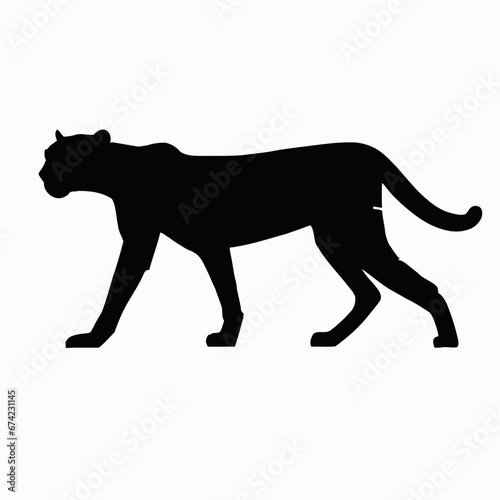 Vector Silhouette of Cheetah  Fast Cheetah Graphic for Wildlife and Nature Themes