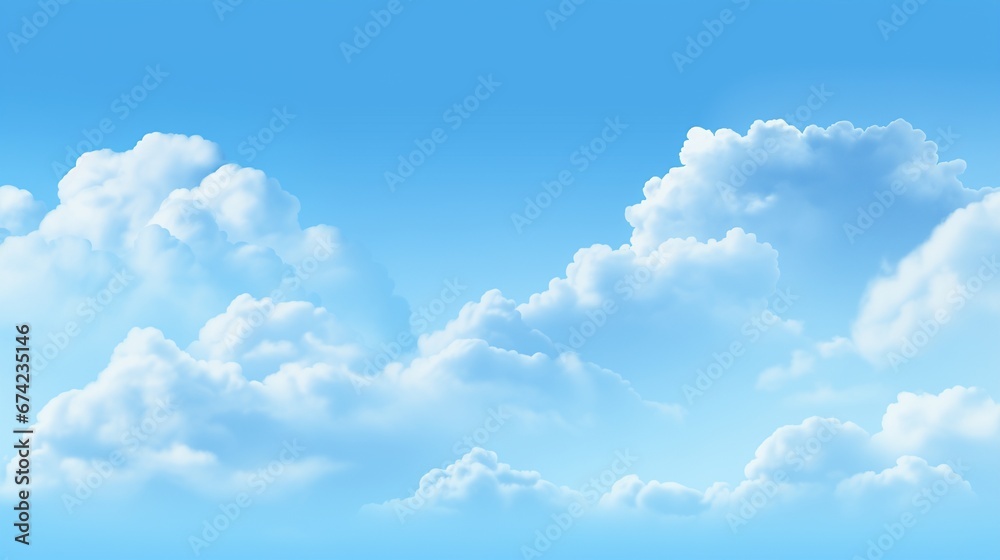 A blue sky with white clouds. Generative AI. A blue sky with white clouds. Generative AI.