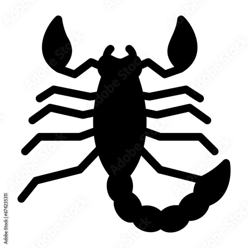 scorpion glyph icon