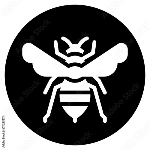 bee glyph icon