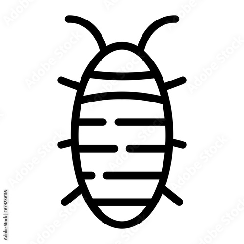 cockroach line icon