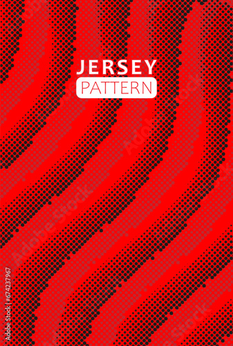 black and red seamless halftone pattern. Jersey texture 