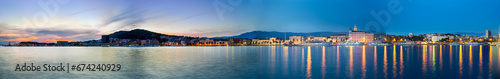 Waterfront skyline panorama of Split in Croatia