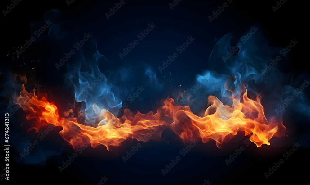 Ai generated texture of fire on a black background, fire flame, burning fire on a dark area, fire background, fire frame, fire flames background Ai generated texture of fire on a black background, fire flame, burning fire on a dark area, fire background, fire frame, fire flames background