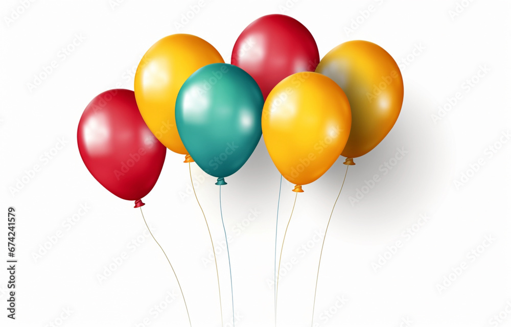 colorful balloons isolated on a white background colorful balloons isolated on a white background