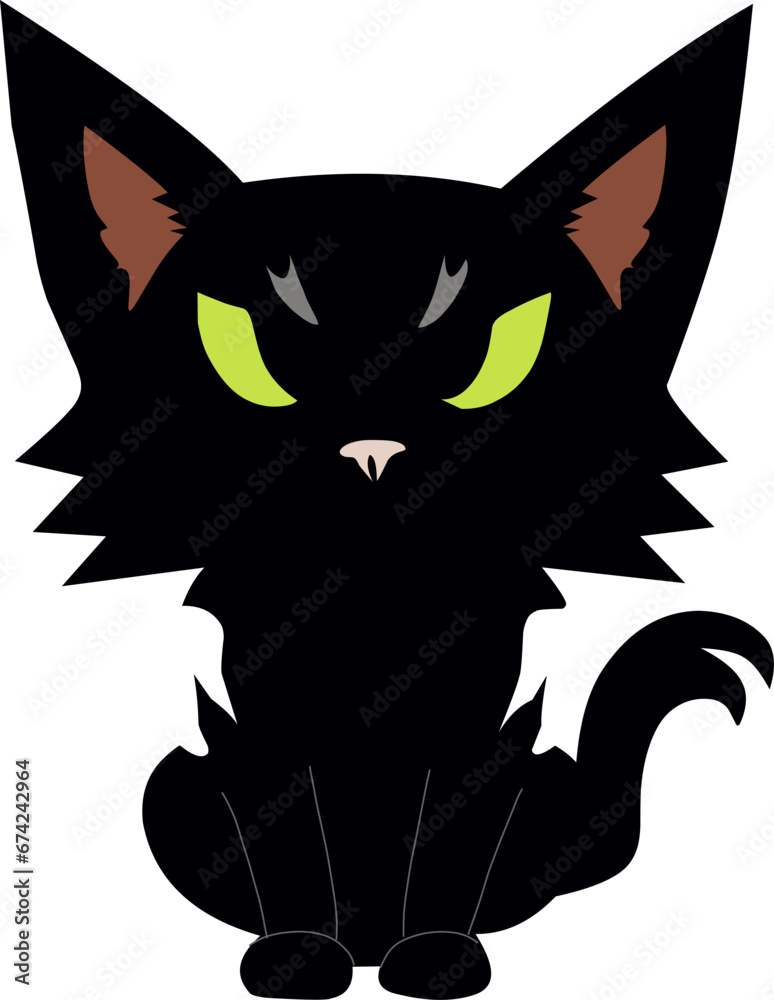 Obraz premium The black cat a symbol often associated with Halloween exudes an air of mystique and enchantment