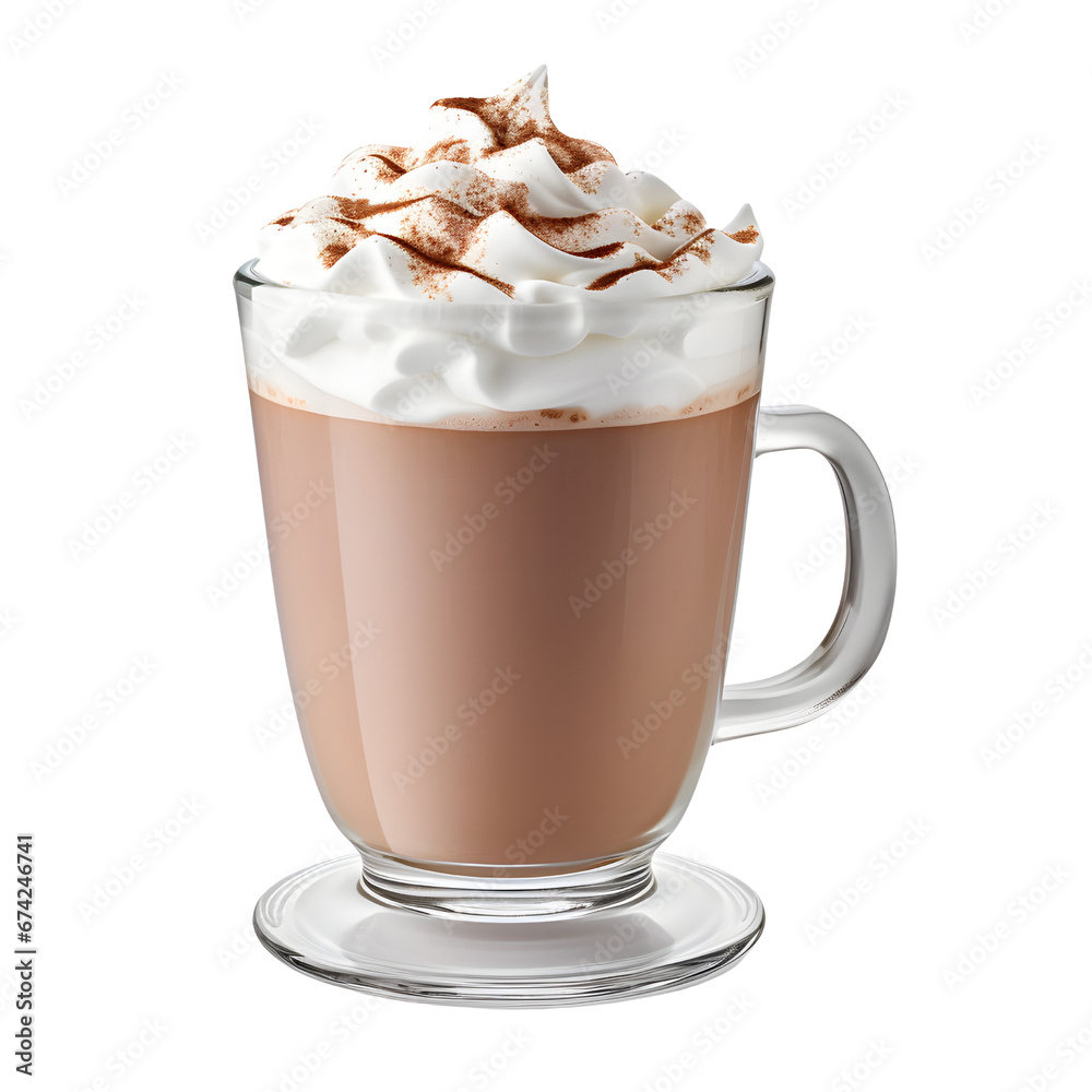 Cup of Hot Chocolate with Cream isolated on transparent background Cup of Hot Chocolate with Cream isolated on transparent background