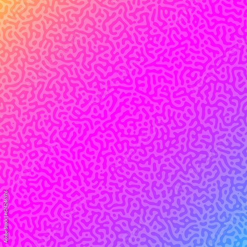 Holographic gradient texture. Abstract Turing ornament halftone reaction diffusion psychedelic background.