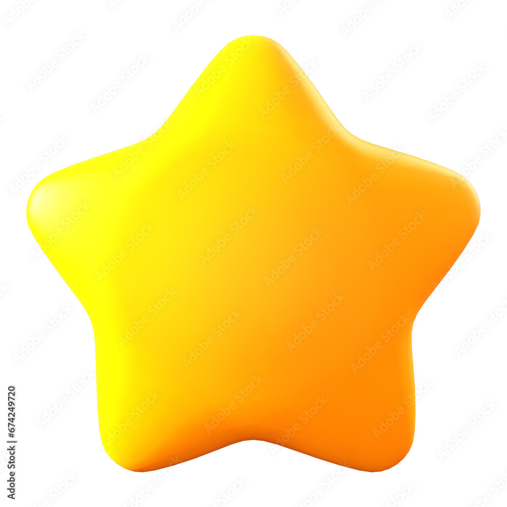 Stars icon 3D render isolated illustration Stars icon 3D render isolated illustration