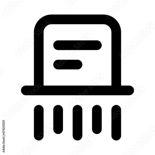 paper shredder line icon