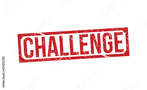 Challenge stamp red rubber stamp on white background. Challenge stamp sign. Challenge stamp.