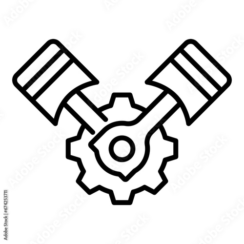 Piston Vector Design, Automobile Service Icon