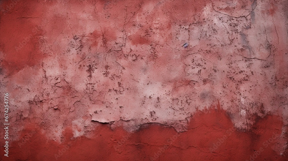 Fototapeta premium background with Rough Textured Vintage Wall with Grunge Red Stains and Aged Patterns generated by AI tool