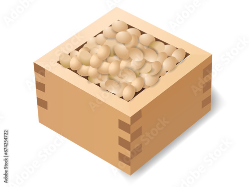 節分　升　豆　木　アイコン
