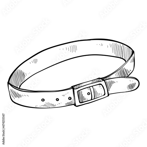 Pet necklace handdrawn illustration