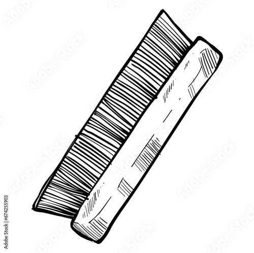 Shoe brush handdrawn illustration