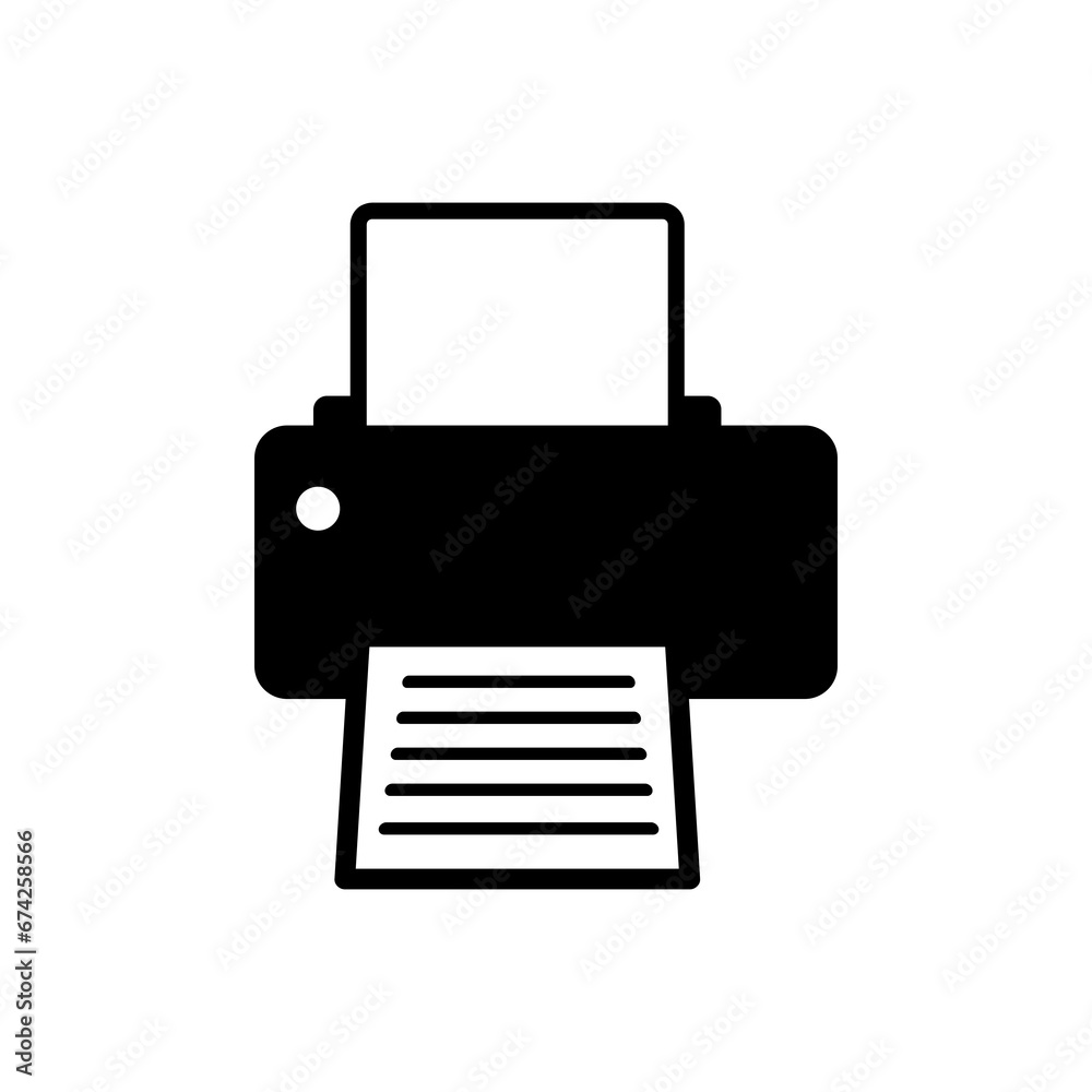 Printer line icon symbol vector flat trendy style illustration on white background..eps Printer line icon symbol vector flat trendy style illustration on white background..eps
