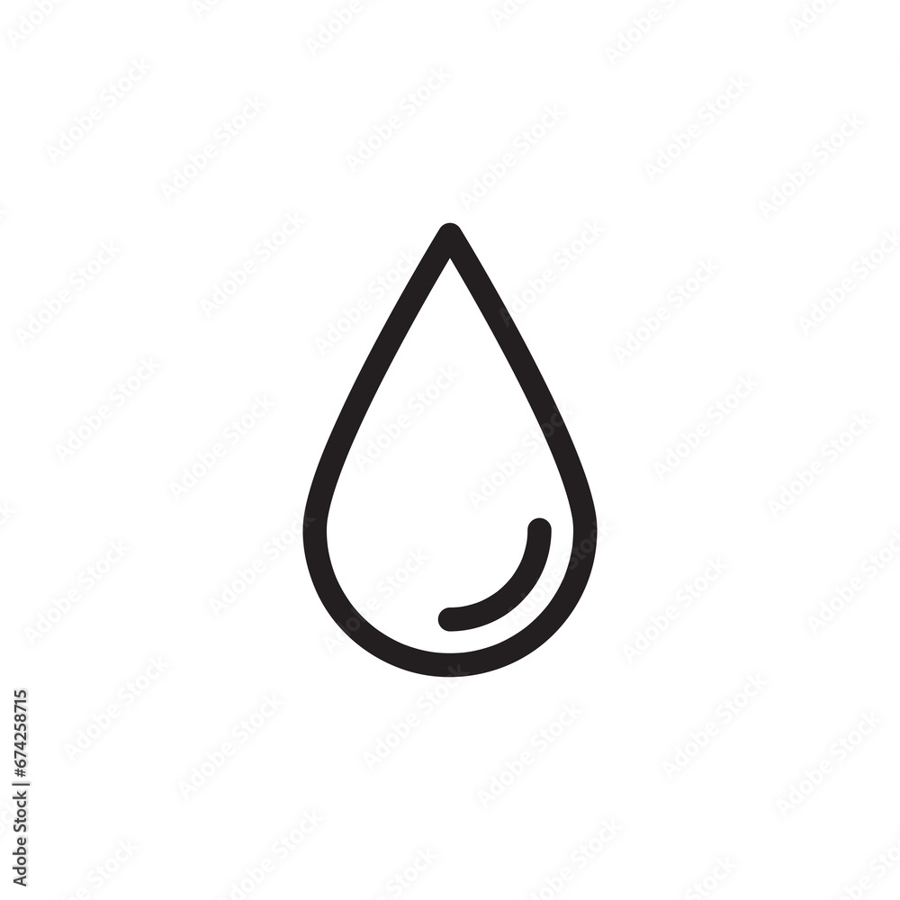 Water Drop Icon. Water drop outline icon. Liquid drop icon, for mobile concept and web design. Drop of water simple flat illustration on white background..eps Water Drop Icon. Water drop outline icon. Liquid drop icon, for mobile concept and web design. Drop of water simple flat illustration on white background..eps